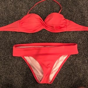Victoria's Secret Swim - Twist front VS coral bathing suit & bottom 👙 Victoria's Secret Swim - Twist front VS coral bathing suit & bottom 👙
